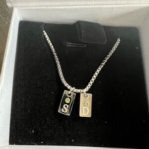 Silver Initial Pendant Necklace